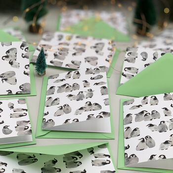Baby Penguins Christmas Card Pack Of 12, 4 of 8