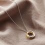 Textured Mixed Gold Mini Russian Ring Necklace, thumbnail 3 of 7