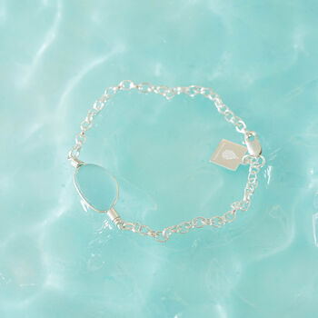 Cornish Sea Glass Bracelet Aqua, 3 of 7