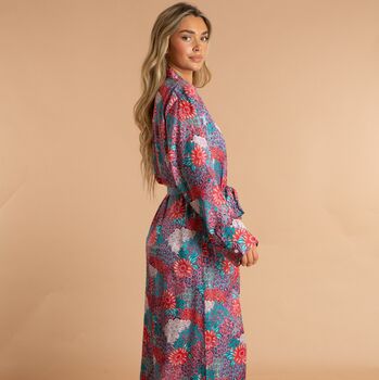 Indian Peacock Print Robe, 4 of 7