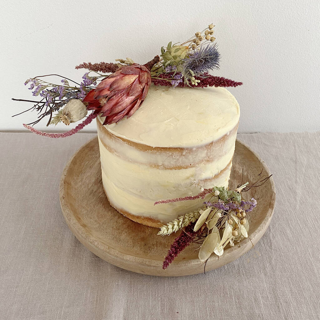 Dried Flower Cake Decorations By The Letter Loft