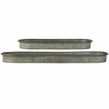 Galvanised Long Display Trays Two Sizes, 3 of 3