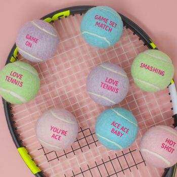 Fun Pastel Message Tennis Balls, 3 of 8