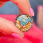 Personalised Vintage Map Token Keyring For Her, thumbnail 5 of 12