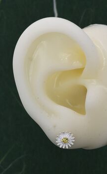 Delicate Daisy Flower Blossom Stud Earrings, 7 of 11