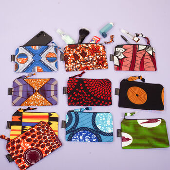Small African Print Zip Pouch, 3 of 7