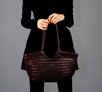 Beach Holiday Genuine Leather Tote Bag For Her, 4 of 12