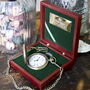 Engraved Antique Brass Pocket Watch And Rosewood Box Groomsman Gift, thumbnail 3 of 5