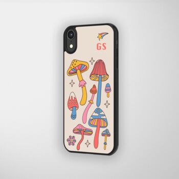 Retro 70's Mushroom Pattern iPhone Case Personalised, 2 of 2