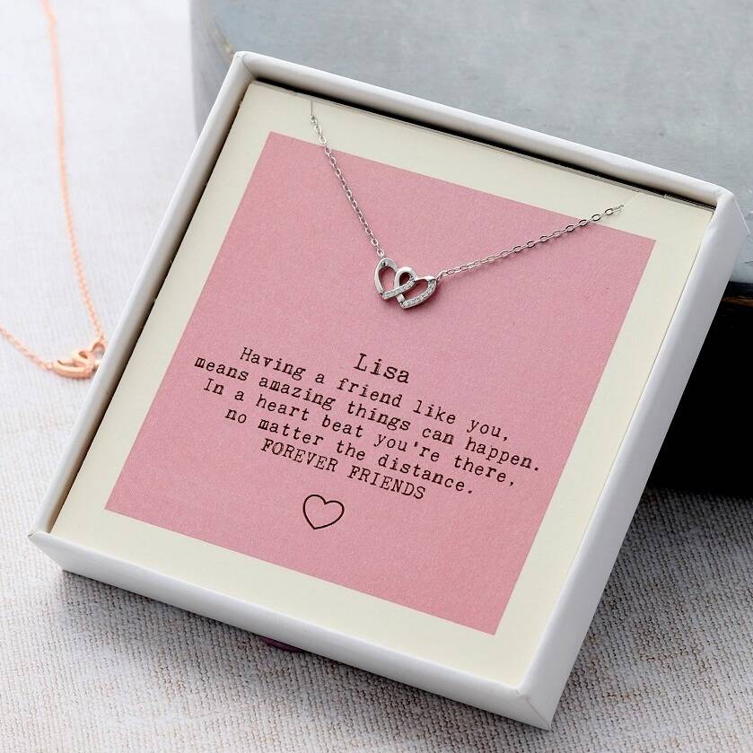 Forever Friend Joined Hearts Necklace By Attic | notonthehighstreet.com