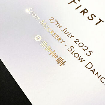 Metallic Personalised Song Lyric Heart Print, 2 of 7