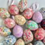 Liberty London Hanging Personalised Easter Eggs, thumbnail 2 of 12