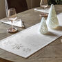 Cream Table Runner With Gold Snowflakes, thumbnail 1 of 4