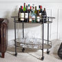 Granville Metal Oval Drink's Trolley With Shelf, thumbnail 4 of 4
