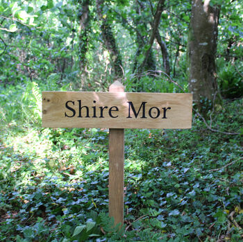 Engraved Oak Sign Post, 5 of 10