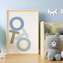 Personalised Name Print Muted Colour Stacked Letters, thumbnail 9 of 10