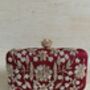 Maroon Handcrafted Rectangular Clutch Bag, thumbnail 4 of 9