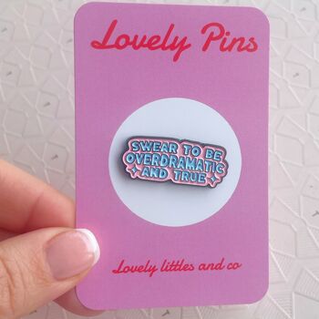 Overdramatic Enamel Swiftie Pin, 2 of 2