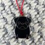 Pug Dog Christmas Tree Decoration, thumbnail 5 of 7