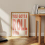 Roll With It Oasis Retro Music Giclée Art Print, thumbnail 4 of 6