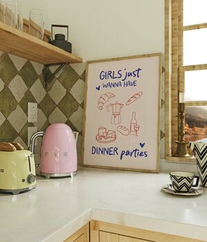 Girl's Dinner Kitchen Print, 2 of 3