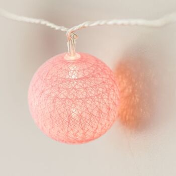 Pink Cotton Ball Fairy Lights, 6 of 6