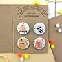 Bee Themed Badges, Pack Of Four, thumbnail 6 of 6