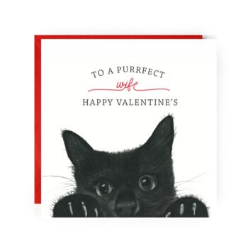 To A Purrfect Wife Cute Cat Card, 2 of 3