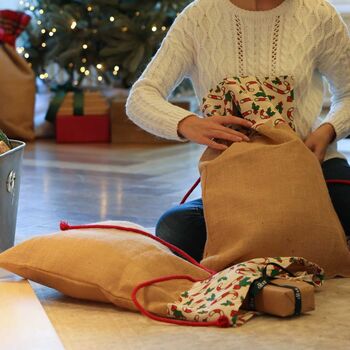 Large Sustainable Jute Christmas Gift Bag, 3 of 5