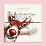Reindeer Poo Card And Candy Cane Christmas Bracelet, thumbnail 1 of 7