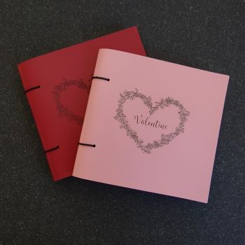 Personalised Love Heart Leather Scrapbook Album, 8 of 10