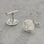 Personalised Men’s Molten Disc Cufflinks, thumbnail 3 of 9