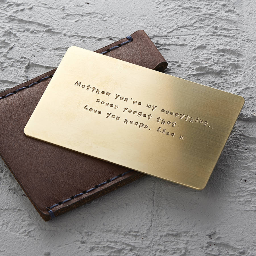 Personalized Wallet Card Insert You are the World 