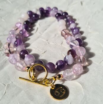 Amethyst Zodiac Crystal Necklace With Clasp, 11 of 11
