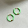 Mint Enamel Hoops, thumbnail 2 of 3