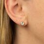 18ct Gold Plated April Birthstone Stud Earrings, thumbnail 2 of 9