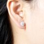 Sterling Silver Floral Burst Stud Earrings, thumbnail 3 of 7