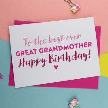 Great Gran, Great Granny Birthday Card, 2 of 3