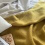 Albie Mohair Blanket Mustard Yellow, thumbnail 2 of 3