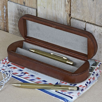 Personalised Leather Pen Box, 3 of 7