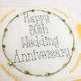 50th Wedding Anniversary Embroidered Card, thumbnail 3 of 4