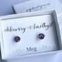 Personalised February Birthstone Earrings, thumbnail 5 of 5