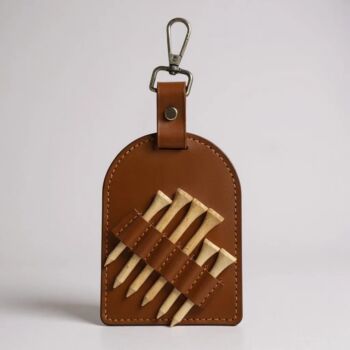 Tan Golf Tee Holder Personalised With Any Message, 4 of 8