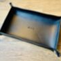 Personalised Rectangle Black Leather Accessories Tray, thumbnail 2 of 11