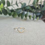 Sterling Silver Open Love Heart Band Stacking Ring, thumbnail 4 of 6