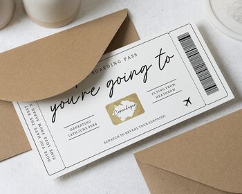 Simple Boarding Pass Holiday Surprise Gift Ticket, 2 of 4