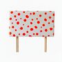 Hand Painted Upholstered Linen Headboard Polka Dot Print, thumbnail 3 of 12