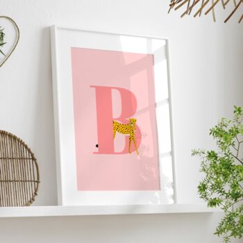 Personalised Letter Print Cheetah Print, 4 of 6