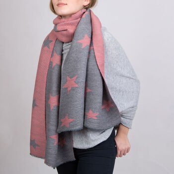 Star Soft And Snugly Reversible Blanket Scarf, 2 of 11