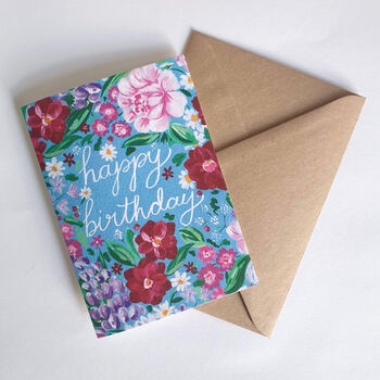 Vintage Inspired Floral Birthday Card, 4 of 4